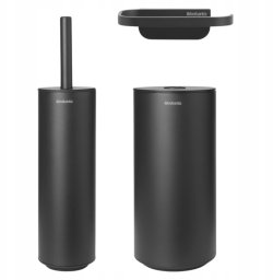Brabantia Zestaw trzech akcesoriów toaletowych MindSet Mineral Infinite Grey 303906