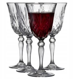 Carla Kieliszki do czerwonego wina ze szkła kryształowego Melodia 270 ml 4 sztuki 916098