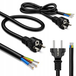 Qoltec Kabel zasilajšcy SCHUKO CEE 7/7 (E/F) | mied Cu | odizolowany lutowany | 3x1.0mm2 | 1.8m
