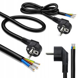 Qoltec Kabel zasilajšcy | wtyczka kštowa SCHUKO CEE 7/7 (E/F) | mied Cu| odizolowany lutowany | 3x1.0mm2 | 1.8m