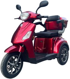 E-GOO Elektrinis triratis motoroleris BSMAGNUM1A czerwony złożony 1000 W