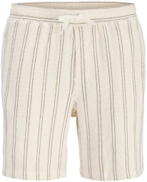 Jack & Jones Jack&Jones męskie szorty paski JPSTJAIDEN COBA STRIPE JOG SHORTS REG SN 12274413 Antique White Stripes XL