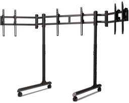 Next Level Racing Next Level Racing Floor stand | Tube Freestanding Triple Monitor Stand | Up to 3x43 " | Height adjustment, Tilt | Maximum weight (capacity) 50 kg | Black