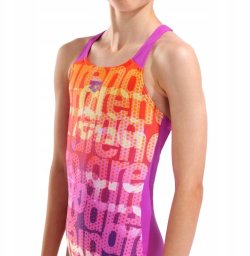 Arena Dziecięcy Strój kąpielowy G Multi Colours Swimsuit V Back