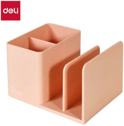 Deli EZ420 pojemnik na długopisy Słoma Pszenica Różowy