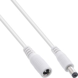 InLine 120er B-Pack ® DC przedłużacz DC ST/BU 5,5x2,1mm biały 2m