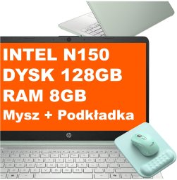 Laptop HP Stream 14-dq6013dx / B87SPUA / Intel N / 8GB / 128GB UFS / Intel Graphics / HD / Win 11 / Mysz / Podkładka / Zielony