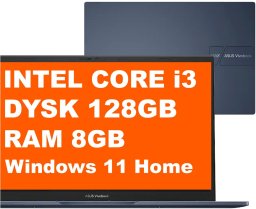 Laptop Asus ASUS Vivobook 14 / X1404VA-V14.I38128 / Intel Core i3 / 8GB / 128GB / Intel Graphics / FullHD / Win 11 / Niebieski