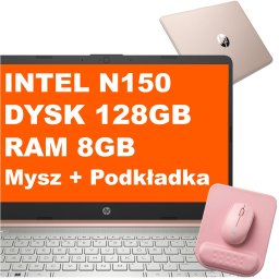 Laptop HP Stream 14-dq6015dx / B7FS4UA / Intel N / 8GB / 128GB / Intel UHD / HD / Win 11 / Mysz / Podkładka / Różowy