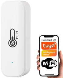 Tuya Czujnik Temperatury i Wilgotności Biały 2x AAA WiFi TUYA