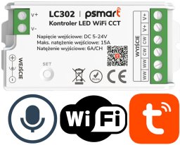 PSmart PSMART Mini Kontroler LED CCT 5-24V 15A Seria PX WiFi TUYA