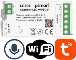 PSmart PSMART Mini Kontroler Ściemniacz LED DIM 5-24V 15A Seria PX WiFi TUYA