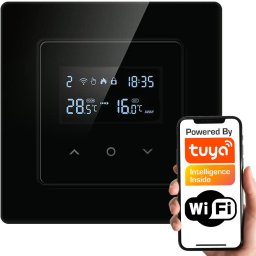 PSmart PSMART Inteligentny Termostat Obciążalny Ogrzewanie 16A Czarny RM WIFI TUYA