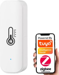 Tuya Sensor temperatury wilgotności 2xAAA biały ZigBee TUYA