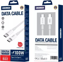 Jellico JELLICO kabel B22 USB-C - USB-C PD 100W 1M Biały