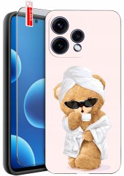 krainaGSM Do Oppo Reno15 5G Wzory Silikonowe Matt Case + Szkło 9H