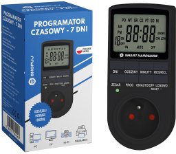 Smart Hardware Programator czasowy włącznik/wyłącznik LCD czarny po polsku