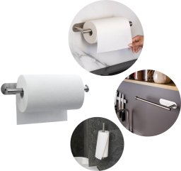 SHOPUJ.PL Uchwyt Wieszak na papier ręcznik papierowy srebrny
