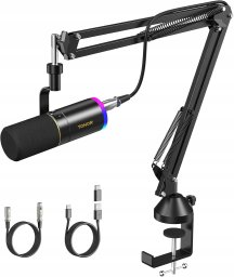 Mikrofon Relacart TONOR TD520S+ mikrofon gamingowy XLR/USB z ramieniem