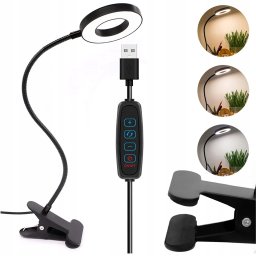 Lampka biurkowa LED Lampa biurkowa LED z klipsem DML5, czarny