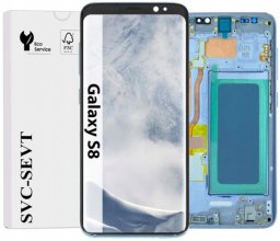UTS-Group Wyświetlacz Do Samsung Galaxy S8 G950 Oryginał LCD Ekran Ramka Niebieski