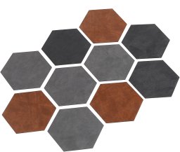 Techrebal Panele dekoracyjne Lamele Heksagon Skóra