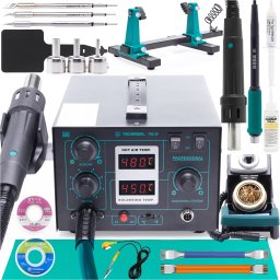 Techrebal Stacja lutownicza 2w1 Techrebal 706 III + 3 Grotów + Uchwyt PCB + Akcesoria