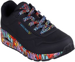 Skechers Damskie sneakersy UNO RAVAGED LOVE 177918 BKMT 36
