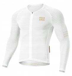 RockBros Rockbros YDCX008 Diamond Long Sleeve Cycling Jersey Size L - White
