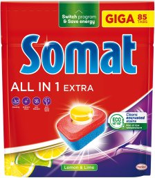 Somat Tabletki do zmywarki SOMAT All in 1 Extra Lemon, 85 szt.