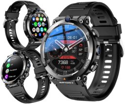 Smartwatch Diaway Smartwatch Zegarek Watch GPS Czarny Amoled Pro Rozmowy Sportowy Menu PL LTE H10