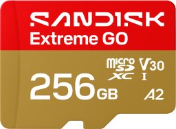 Karta SanDisk Extreme GO MicroSDXC 256 GB Class 10 UHS-I/U3 A2 V30 (SDSQXGN-256G-GN6MN)