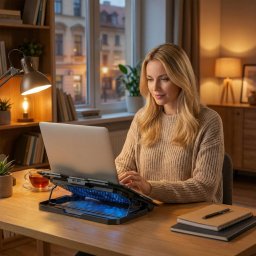 Podstawka chłodząca Wozinsky WDCX-015 StormPad RGB chłodząca gamingowa pod laptop czarna (5907769387715)
