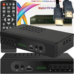 Tuner TV Tuner dekoder dvb t2 hevc h.265 telewizji naziemnej 4k ultra hd usb pilot -e255