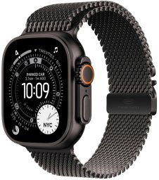Smartwatch Apple Watch Ultra 3 GPS + Cellular 49mm Black Titanium / Titanium Milanese Loop S Czarny (MF1N4QC/A)