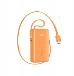 Powerbank Joyroom Powerbank Joyroom JR-PR2L 35W 10000mAh z wbudowanymi kablami USB-C - pomarańczowy