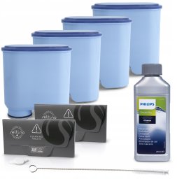 AQUALOGIS 4xFiltr do ekspresu Philips LatteGo 5400 3200 2200 2x tabletki odkamieniacz