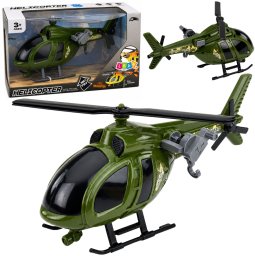 LeanToys Helikopter Wojskowy Militarny Z Hakiem Światła Dźwięki Zielony