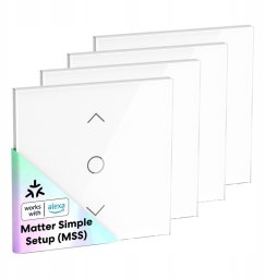Meross Inteligentny przełącznik rolet MEROSS MRS100MA(EU) Wi-Fi (Matter) (Zestaw 4 szt.)