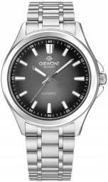 Zegarek Giewont Zegarek Męski Giewont Elegance Sapphire Srebrno Czarny GW5160-B2