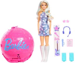 Lalka Barbie Mattel Team Roll & Reveal - Wyskakująca lalka Gwiazda pop (JMK19)