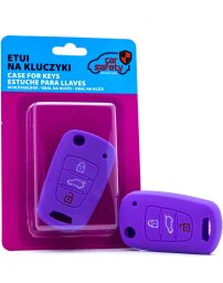 Dekielek Hoalte CARSAFETY ETUI SILIKONOWE NA KLUCZYK FIOLETOWE DO HYUNDAI I30 IX20 KIA RIO