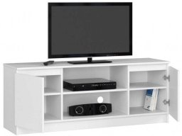 Fabryka Mebli Akord Szafka rtv, stolik, Nova, 140x40x55 cm, biel, mat | TYLETEGOTU