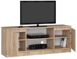 Fabryka Mebli Akord Szafka rtv, stolik, Nova, 140x40x55 cm, dąb sonoma, mat | TYLETEGOTU