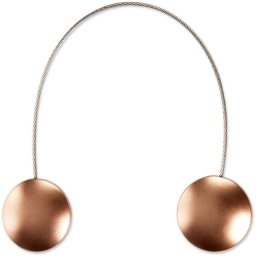 Eurofirany Upinacz magnetyczny do zasłon M128 koło 4x13 cm brązowy komplet 2 szt