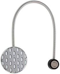 Eurofirany Upinacz magnetyczny do zasłon M130 koło 5x17 cm biało srebrny
