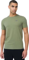 4f Koszulka męska M4484 oliwkowa 4FWSS26TTSHM4484 44S 2XL