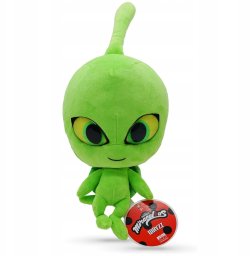 Sanrio Maskotka z bajki Miraculous Biedronka i Czarny kot Kwami Wayzz 24cm