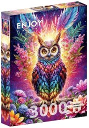 Enjoy Puzzle 3000 Kolorowa sowa (5949194022342)
