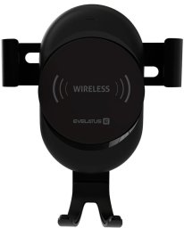 Evelatus Uchwyt samochodowy Gravity Car Holder with Wireless Charger WCH02 Black (WCH02BK)